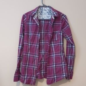 Magenta plaid shirt
